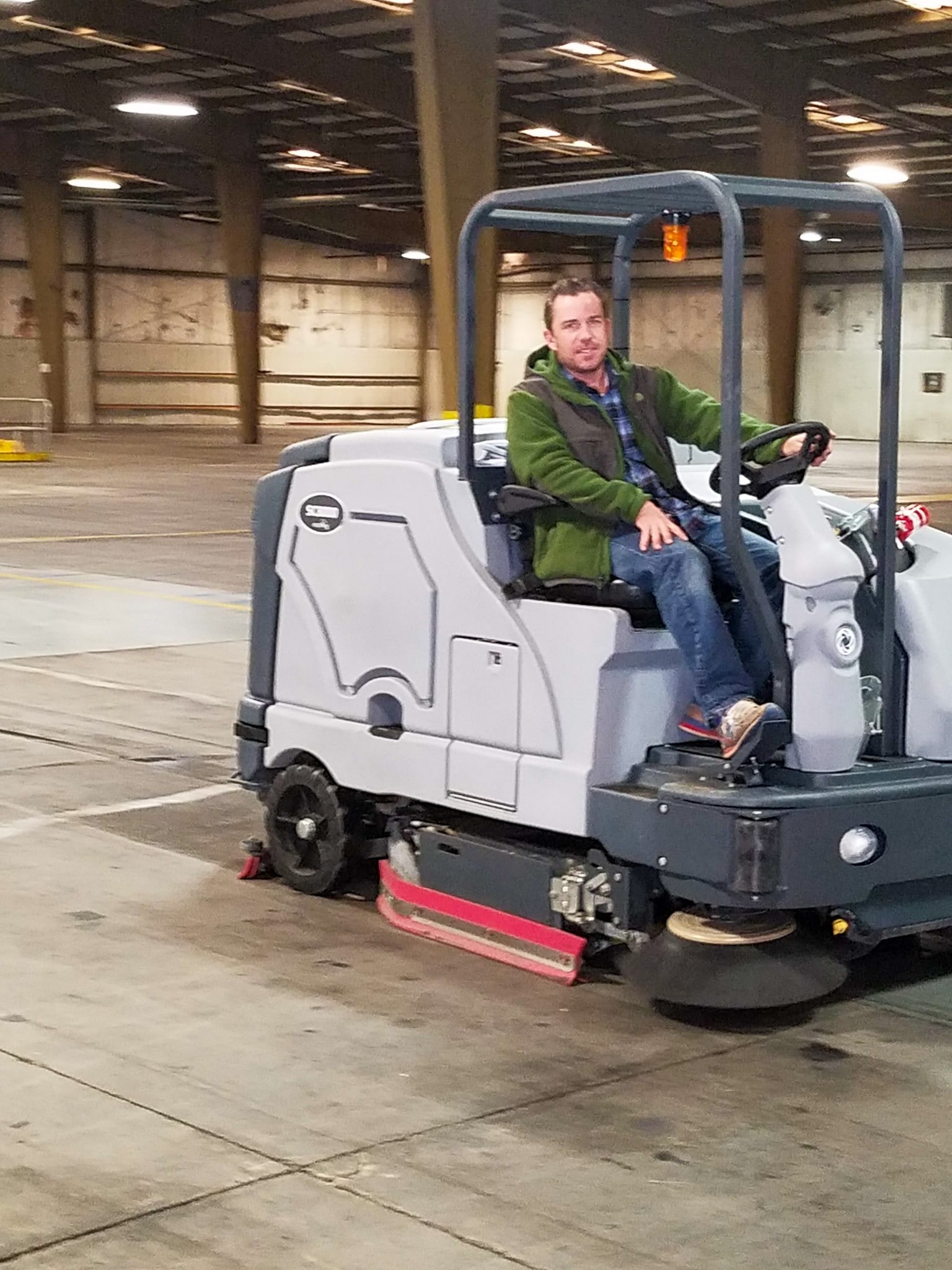 Penson Pressure Washing Owner Warren Penson of Marietta, GA shown here onsite at a commercial property.